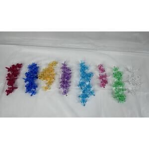 CANDLE BLOSSOM Bulbs Ceramic Christmas Tree LIGHTS Vintage Replacement Pegs 90+